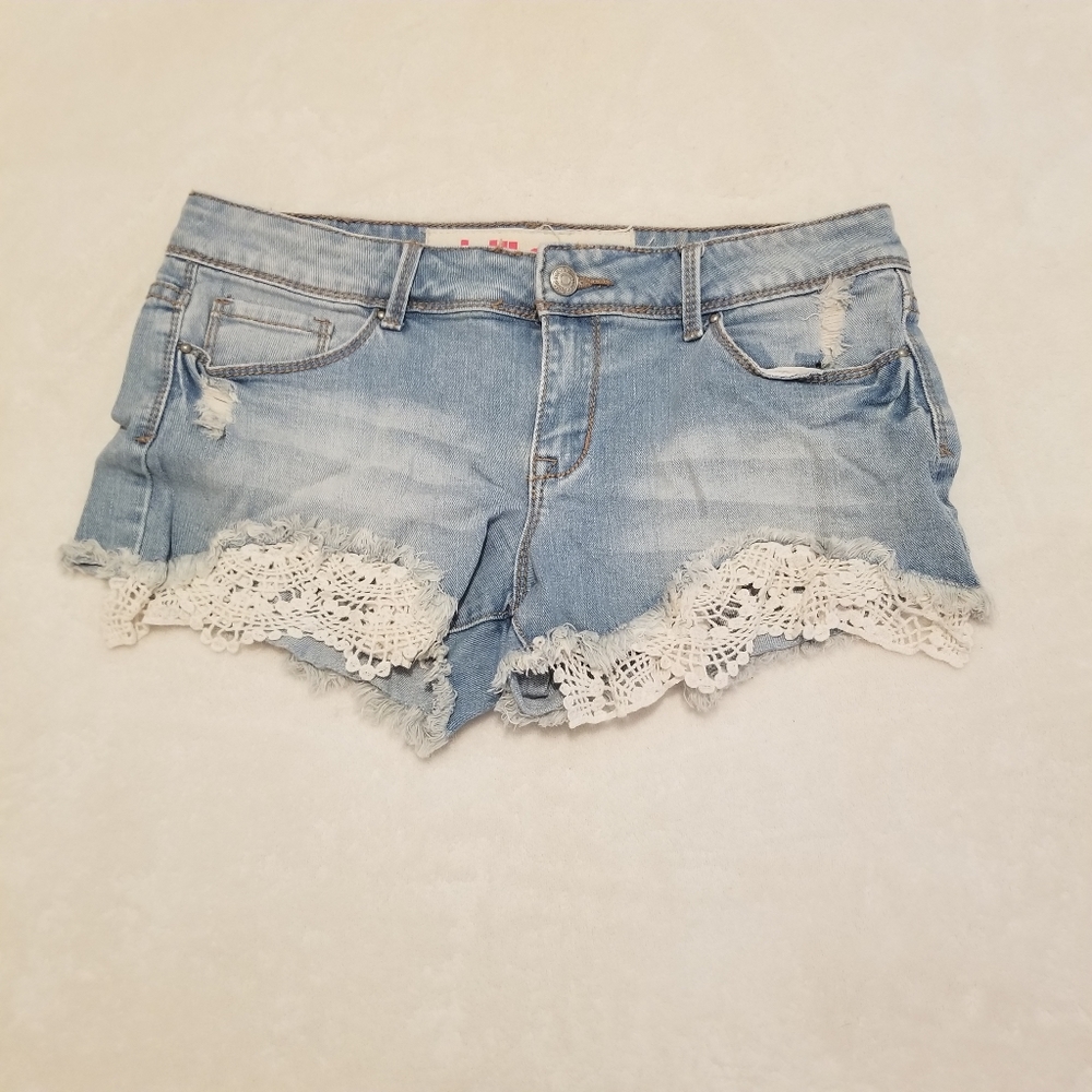 Womens distressed jeans shorts